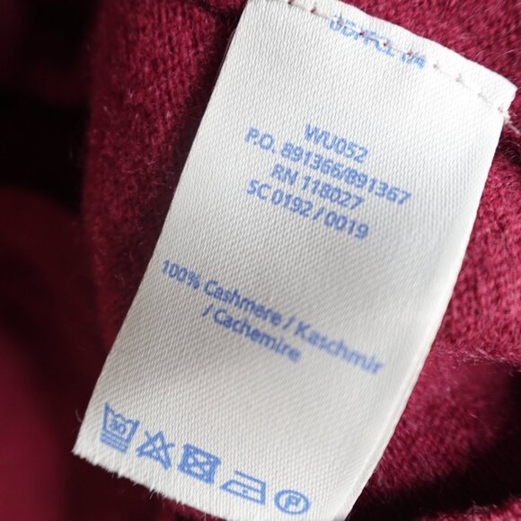 Boden Womens Sweater 6 Red Burgundy Cardigan Button Front 100% Cashmere - Picture 6 of 8